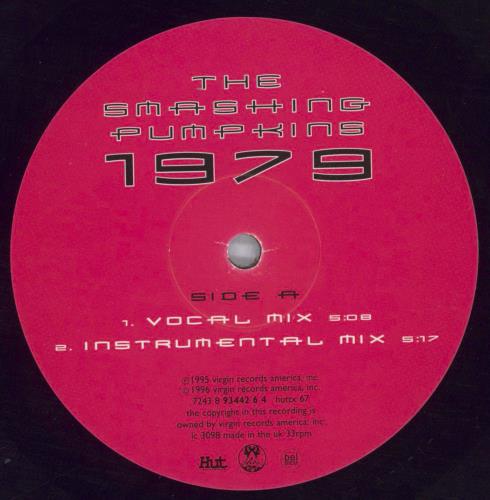 Smashing Pumpkins 1979 Mixes - Promo Stickered UK Promo 12